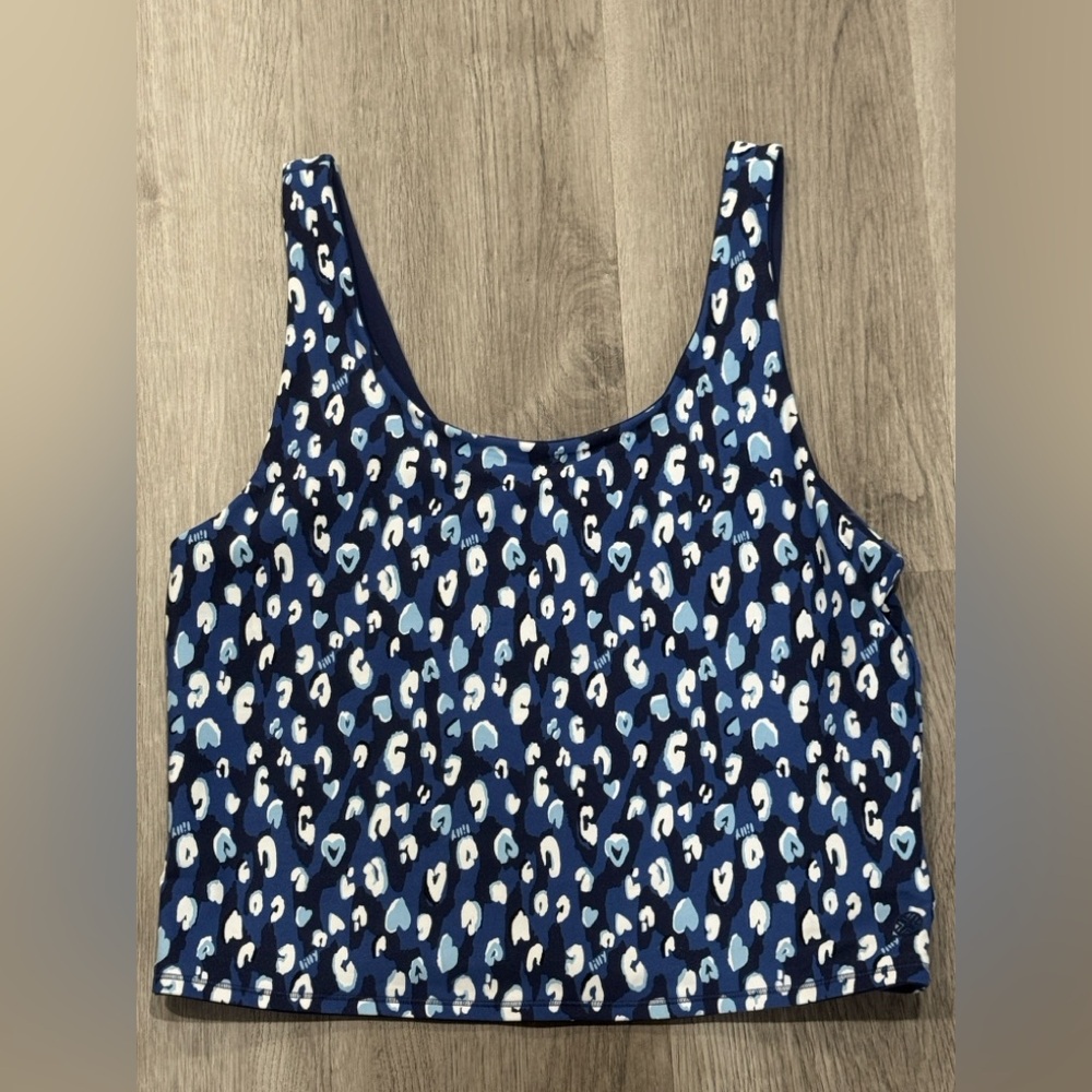 Lilly Pulitzer Blue Leopard Print Women's Top